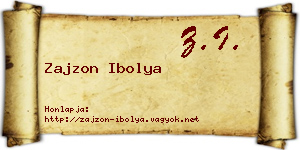 Zajzon Ibolya névjegykártya