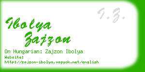 ibolya zajzon business card